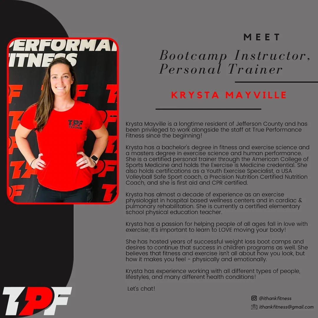 Krysta Mayville, Bootcamp Instructor and Personal Trainer