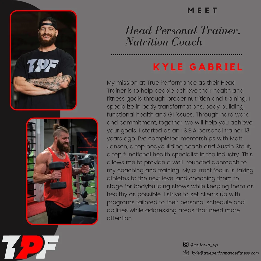 Kyle Gabriel, Head Personal Trainer and Nutrition Coach