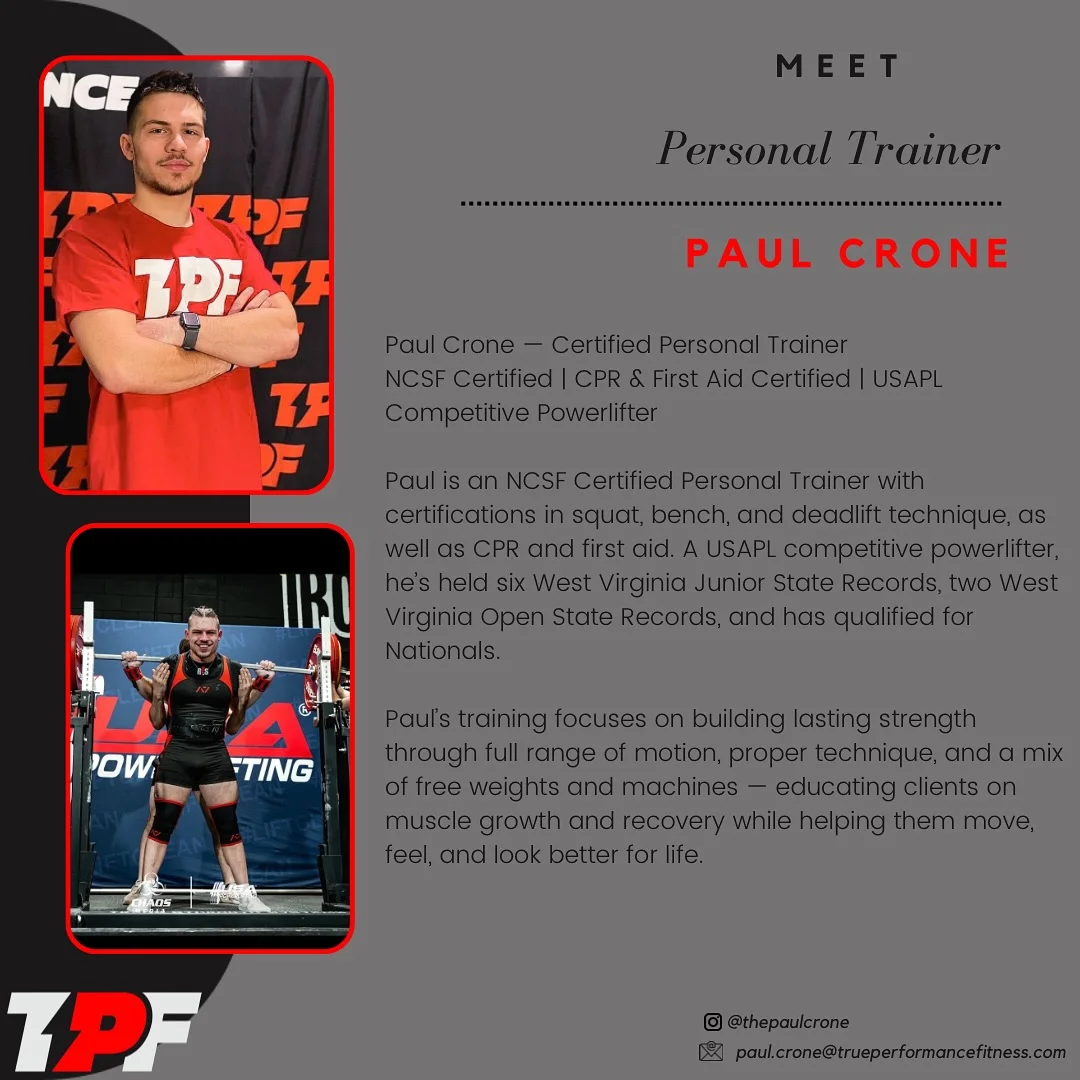 Paul Crone, Personal Trainer